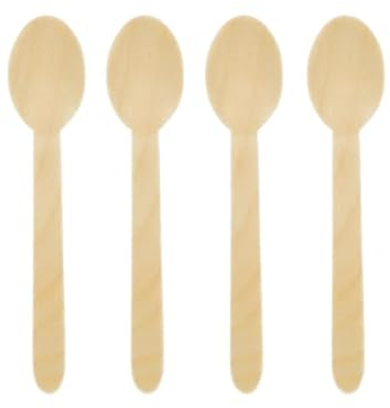 Bulk 160mm Wooden Spoons – 10,000 Pack | Heavy-Duty, Compostable Birch Wood Spoons | Eco-Friendly Disposable Cutlery for Takeaway Food, Restaurants, Festivals & Catering