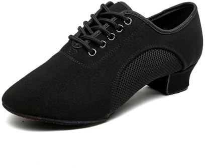 Ballroom Dance Shoes Women Black Character Shoes Latin Dancing Heels Jazz Rhythm Irish Dance Shoes 3CM Heel 8 M US Women