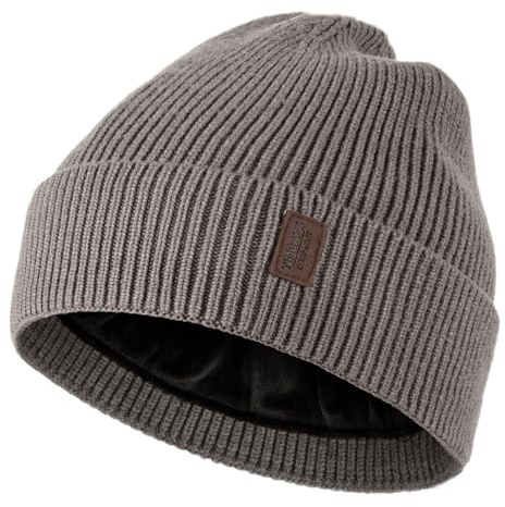 Wmcaps Mütze Herren mit Dickem Warmem Weichem Fleece-Futter | Klassische Modelle, sicherer Sitz, Versatile All-Day, für Outdoor-Arbeiten, Geschenke für Papa und Ehemann