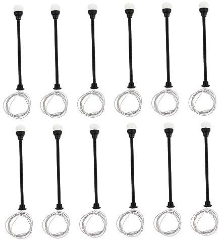 Alasum 24pezzi Miniature Street Lamp Model Decorative Lighting for Table and Garden Scenery Creative Landscape Ornaments