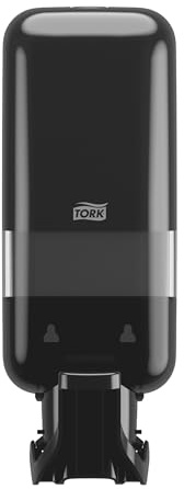 Tork Spender für Seifen und Händedesinfektionsmittel mit Armhebel Schwarz S4, geeignet für Flüssigseife, Schaum und Gel, Elevation Design, 564108, 6 Stück