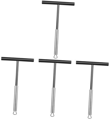 Cabilock 4 Piezas Espátula para crema de pastel Espátula de crepes para crepes sartén para es Aparatos de cocina cuchara esparcidor de es comida raspado de panqueques Black