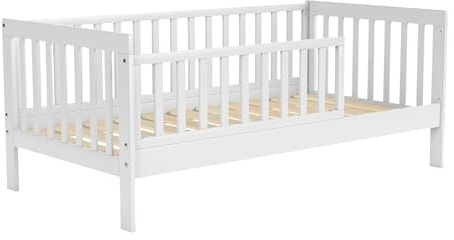 Petite Amélie Kinderbett Plume - 70x140 cm - Weiß - mit Lattenrost – Perfekt nach dem Babybett