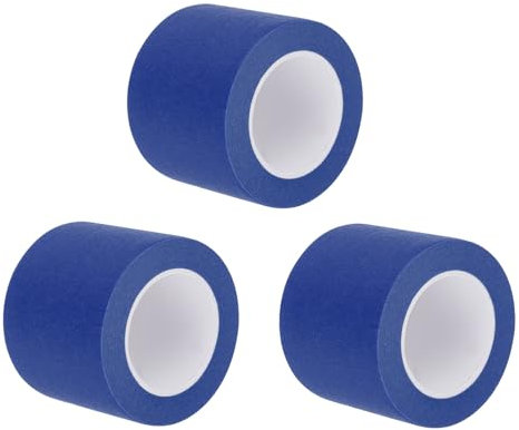 QUARKZMAN 3 Pcs 2 Pouce Large 14 Yards Rouleaux de Ruban de Masquage Bleu Foncé pour Peintres, pour La Maison, La Peinture Propre Et sans coulures, Papier Crépon Large