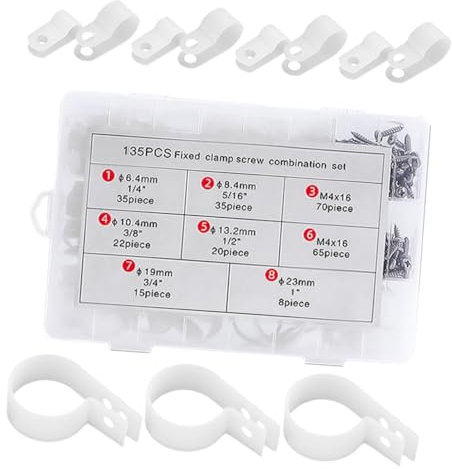Veemoon Cable Wire Clips Kit White Cable Clips Wire Holders for Cords Management Clamp