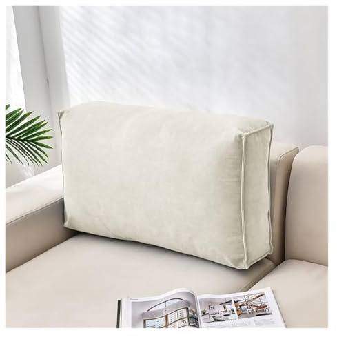 Lesekissen für Bett und Sofa, große gepolsterte Rückenlehne, abnehmbares Kopfteil, Lendenwirbelstütze für Paare/Singles, Wandkissen, 60 x 45 x 12 cm (E21)