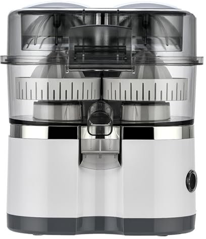 Exprimidor De Cítricos Eléctricos, 400 Ml De Doble Naranja Y Exprimido De Limón, Diseño Seguro Sin Luces, Rendimiento De Jugo> 90%, Ranura De Pulpa De 8 Palas, para Limones Y Naranjas White