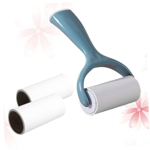 TOGEVAL Lint Roller with Wooden Handle and Sticky Refill Clothes Cleaning Tool for Removing Pet Hair Lint Dust Sweaters Coats Blankets Portable and Easy to Use