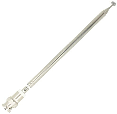 Minadax 50 Ohm Teleskopantenne (15–77 cm) mit BNC-Stecker – Universal Breitband-Antenne für Scanner, SDR, Messgeräte & Amateurfunk (40 MHz–6 GHz)