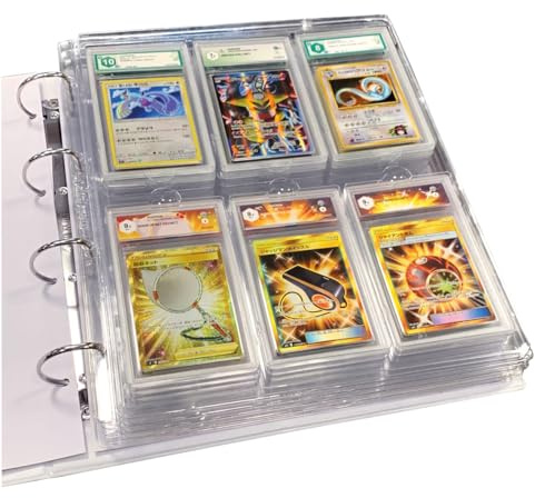 Masterphil Pagine per Carte Gradate Pokemon, Yu-Gi-Oh, Magic (5 Pagine per PSA e GRAAD)