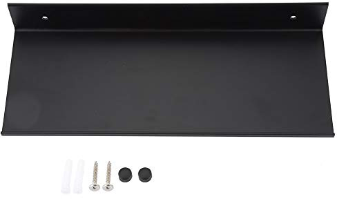 Segrehy Schwarzes, einlagiges Badezimmer-Regal aus mattem Aluminium, Robustes Multifunktionsregal für Badezimmer, Küche, Aufbewahrung, moderner europäischer Stil, langlebiges (40cm)