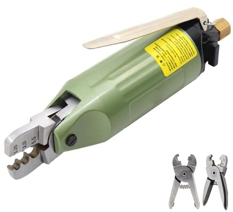 Pinza crimpatrice pneumatica, crimpatrice portatile ad aria con 3 teste di morsetto, pinze terminali a pressione a freddo per connettori elettrici