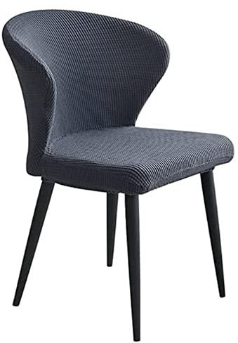 1 fodera elasticizzata per sedia da pranzo, senza braccioli, con schienale curvo, rivestimento moderno per cucina o sala da pranzo, facile da installare, 1 pezzo