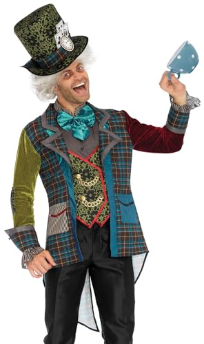 LEG AVENUE Herren Deluxe Mad Hatter Kost me, Multicolor, L EU