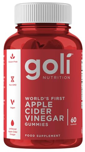 Goli Apple Cider Vinegar Gummies - Worlds First ACV Gummy with Vitamin B12, Beetroot & Pomegranate - Vegan, Non-GMO, Gluten-Free