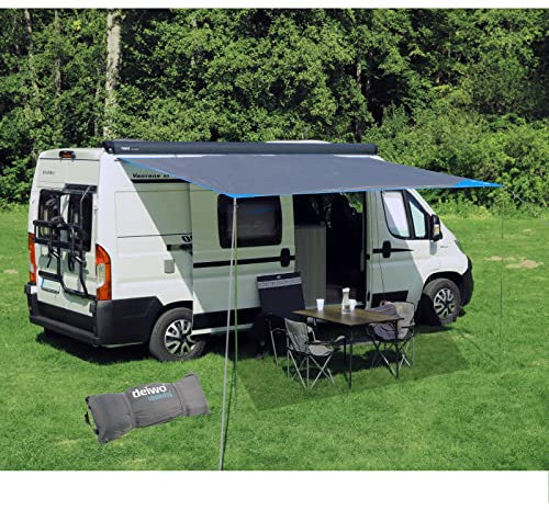 Tenda da Sole Esclusiva per Camper Caravan Bus | 3,50 x 2,4m | Colonna d'Acqua 200cm