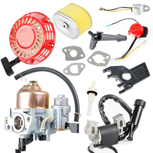 CarBole Carburador GX160 con Arranque de Sobrealimentación | Bobina de Encendido y Filtro de Aire Para Motores GX140 GX168 GX200 5HP 5.5HP 6.5HP