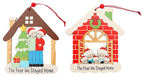 YUNHOME Weihnachtsdekoration Weihnachtsschmuck Foto Requisiten Partydeko Hölzerner Weihnachtsanhänger Älterer Weihnachtsbaumanhänger Weihnachtsdekorationsbedarf