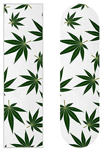 Skateboard-Griptape mit Blättermuster, Schleifpapier, Longboard, Aufkleber, Scooter, Deck, Sandpapier, 2 Stück