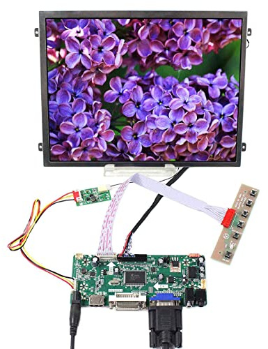 VSDISPLAY 10.4 Pulgadas VS104T-003A 500nit 1024x768 30 Pines IPS LCD Panel | y H/D DVI VGA Audio LVDs Driver Board