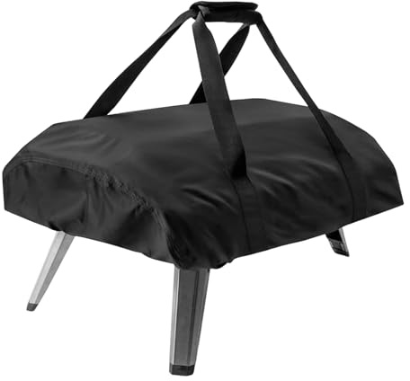 Fenghome Pizza Oven Cover for Ooni Koda 12, Waterproof Oxford Fabric 420D Pizza Oven Carrying Bag Pizza Oven Accessories-Black (63x41x16cm)