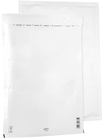 Bantex Satz mit 50 Luftpolsterumschläge Polsterumschlag Versandtaschen K20 (370 x 480 mm) 20/K, Weiß, Briefumschläge, Luftpolster Umschläge Taschen mit Selbstklebeverschluss