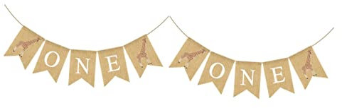 Abaodam 2stücke Giraffe Geburtstagsbanner Für Babyfeiern Wimpel Dekoration Für Erste Geburtstagsfeier Wiederverwendbar Und Vielseitig Für Kinderzimmer Und Fotohintergründe