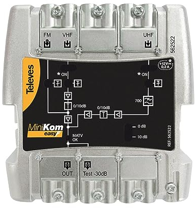 Amplificador MINIKOM3/1 EasyF FM-VHF-UHFTELEVES 562522