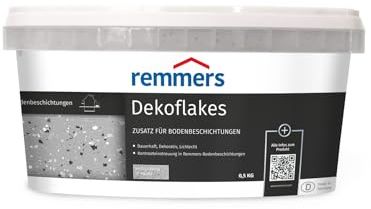 Remmers Dekoflakes, weiß/grau/schwarz, 0,5 Kilogramm, Farbzusatz, Dekoflocken, für Bodenfarben, dauerhaft, lichtecht, wetterbeständig