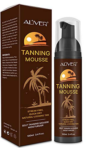 Set autoabbronzante per corpo e viso, mousse autoabbronzante istantaneo, abbronzante naturale, autoabbronzante, istantaneo, mousse autoabbronzante (100 ml, mousse)
