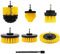 Drill Brushes Brush Attachment - 7 Pack Electric Drill Brush Kit - Great for Pool Tile, Bathroom Toilet, Ceramic Marble Car Automotive (Yellow 7 Pack)
