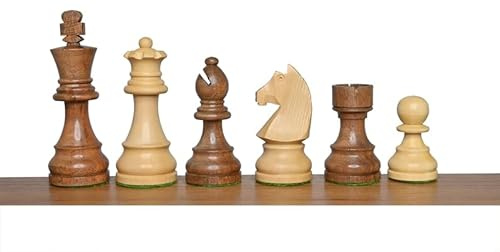 Deutscher Ritter Schachfiguren aus Holz - Turnier gewichtete Schachfiguren aus Akazienholz - Standard Schachfiguren mit 2 extra Königinnen - TAJ CHESS STORE
