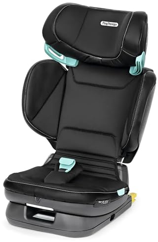 Peg Perego Viaggio Flex Autositz ISOFIX mit fortschrittlicher Technologie, verstellbar, klappbar, verstärkte Rückenlehne, für Kinder von 100 bis 150 cm (3-12 Jahre), 15-36 kg, Licorice