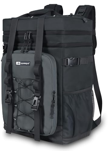 Kühlrucksack 30L Kühltasche Rucksack Groß Faltbar, 40 Dosen Kühl Thermo Rucksack Gross Isolierte Kühltasche mit Kühlfach Kühlrucksäcke Einkaufsrucksack für Strand/Picknick/Camping/BBQ/Ausflüge