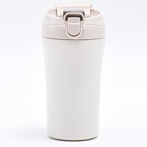 Disoza 460 ml Thermobecher Kaffee to go Kaffeebecher Thermobecher Travel Coffee Mug Kaffeebecher to go Thermo Becher mit Deckel Termokaffeebecher Thermotasse Trinkbecher mit Deckel (Beige)