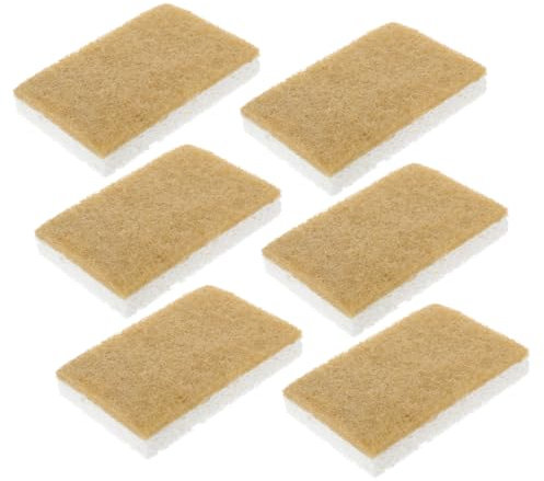 ULTECHNOVO 12stücke Spülschwamm Aus Sisal Und Schwammmaterial Quadratisches Design Für Gründliche Reinigung Super Saugfähiger Küchenschwamm Wiederverwendbarer Scheuerschwamm Für Küche