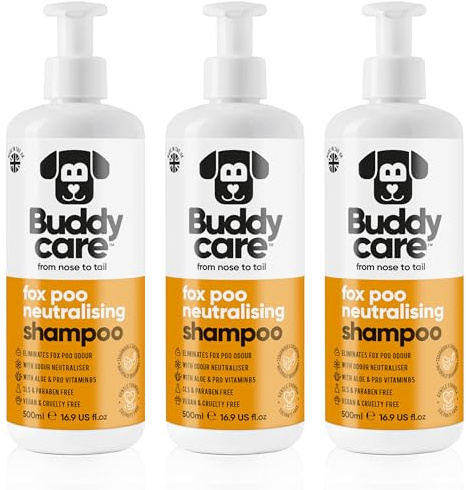Buddycare – hundschampo – rävbajs – 500 ml x 3