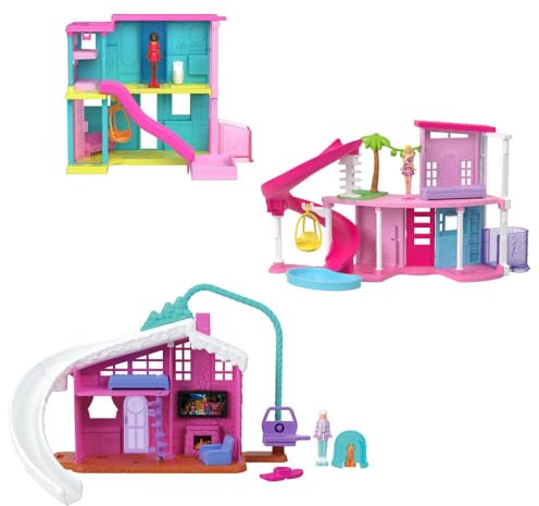 Barbie Mini casa de ensueño de Barbie Land, incluye caja sorpresa con accesorios para muñecas de 1.5 pulgadas, mascotas y mascotas, muebles y accesorios para casa de muñecas