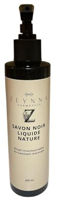 Savon Noir Liquide au Safran du Maroc – L’Essence Précieuse du Rituel Hammam Marocain. 200ml (Nature)