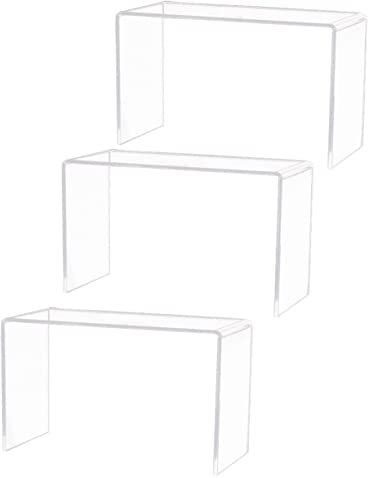 MAGICLULU 3stücke Acryl-display-riser Schuh-display-ständer Transparent U-förmiges Regal Für Einzelhandel Schaufensterregal Für Spielzeug Taschen Kosmetik