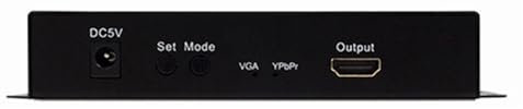 Einfach zu bedienender YPbPr/VGA Scart-auf-HDTV-Port-Konverter mit doppelter Eingangsoption, tragbarer Konvertierungsadapter, schwarz
