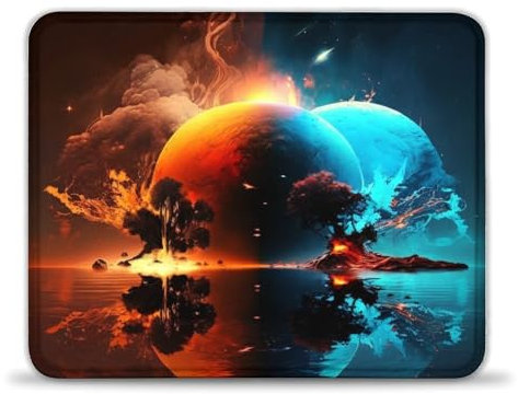 LLONGKT Gaming-Mauspad, Alien Planet Landscape(25x30cm), Schreibtischunterlage, wasserdichte Mausmatte mit Rutschfester Gummiunterseite, kompatibel mit Laser- und optischen Mäusen