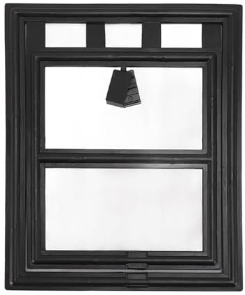 SZLIFE Porta per Cani con zanzariera per Animali di Piccola e Media Taglia, Resistente, per finestre e verande, Ispessita, Multiuso, con Apertura a ribalta, Nero