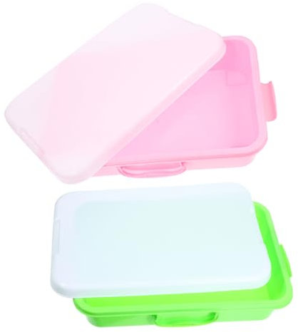 UPKOCH 2pcs Portable Sensory Play Tray with Lid Large Capacity Stackable Storage Bin for Kids Sand Water Activities Ergonomic Handle Toy Organiser