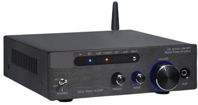 Amplificatore audio 100W Mini HiFi Stereo Classe D Amplificatore Bluetooth Woofer Tweeter,Riproduzione accurata