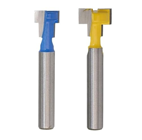 1/4 Inch Shank T-Slot Cutter Router Bit Steel Handle 3/8 Inch & 1/2 Inch Length Woodworking Cutters For Power Tools for Chipboard, Woodworking