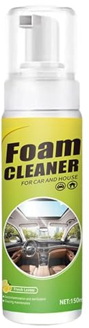 Detergente per Schiuma, Multiuso, schiumante per Auto, 120 ml, detergente Spray Portatile, per sedili in Pelle, tappeti, finestre, Pneumatici Auto