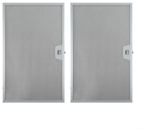 GANCEI Lot de 2 filtres à graisse en métal argenté pour hotte de cuisine 506 x 300 x 9 mm avec 5 couches de filtration en aluminium