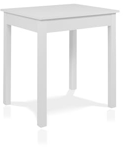 smart Esstisch 90 x 67 cm weiß, kompakter Küchentisch, für Wohnraum | Esszimmertisch aus Holzwerkstoff, kleiner moderner Tisch für bis zu 4 Personen, stabil und pflegeleicht, für Zuhause