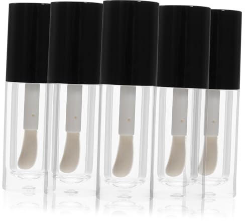 Anneome Leere Lipgloss Tuben 5 Stück 6ml mit Applikator aus Kunststoff Nachfüllbar Dicht und Handlich für Reisen und Unterwegs